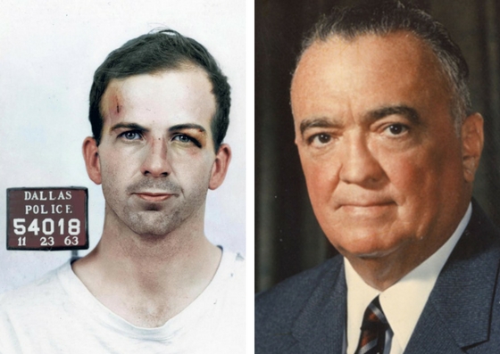 Foto: Lee Harvey Oswald  y Edgar Hoover 