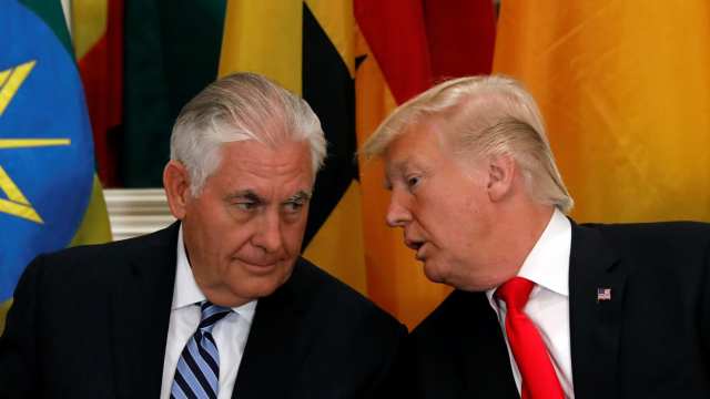 Rex Tillerson (izq) y Donald Trump (der) / Foto cortesía