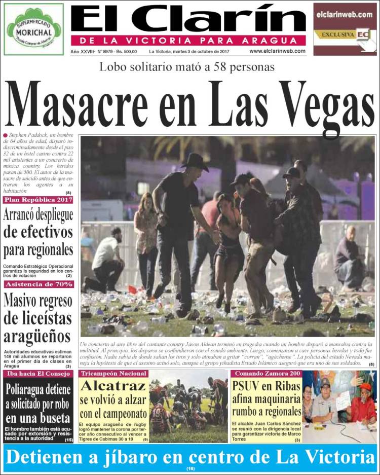 Portadas de este martes 3 de octubre de 2017