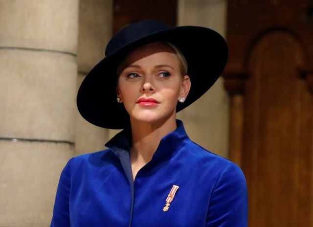 Princess Charlene attends a mass at the Saint Nicholas Cathedral during the celebrations marking Monaco's National Day in Monaco, November 19, 2017. REUTERS/Eric Gaillard