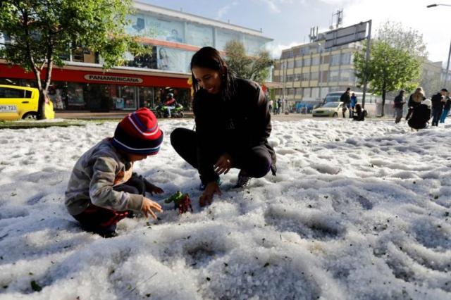 Granizo en Bogotá, Colombia // Foto: Carlos Ortega / EL TIEMPO