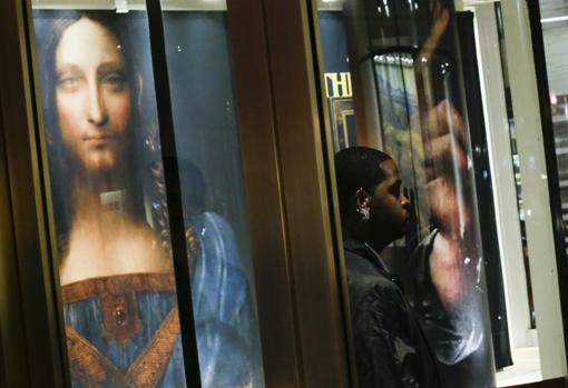 La obra, bajo custodia en Christie's (Foto AFP)