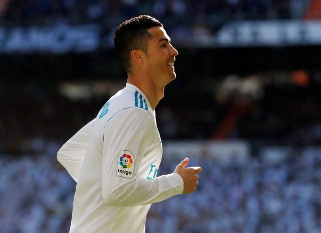 Soccer Football - La Liga Santander - Real Madrid vs FC Barcelona - Santiago Bernabeu, Madrid, Spain - December 23, 2017 Real Madrid’s Cristiano Ronaldo reacts REUTERS/Paul Hanna