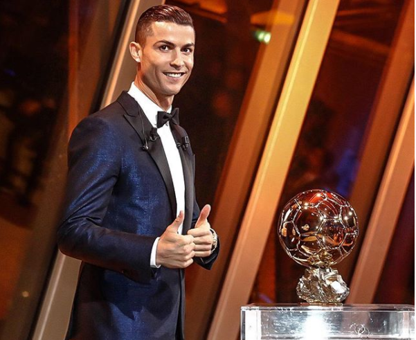 Cristiano Ronaldo gana su quinto Balón de Oro