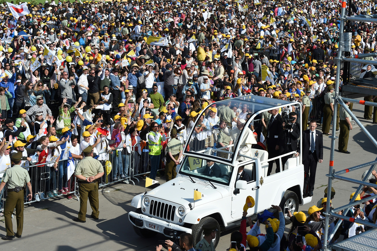 Sigue la visita del papa Francisco a Chile