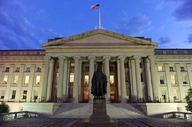  Departamento del Tesoro en Washington DC, Estados Unidos. EFE/Matthew Cavanaugh