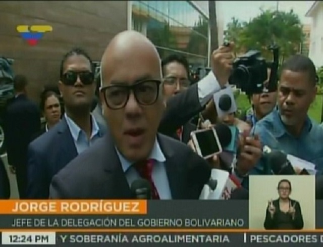Jorge Rodríguez en República Dominicana / Foto captura tv