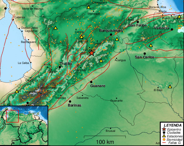 Sismo de 4,6 se registró en El Tocuyo, estado Lara