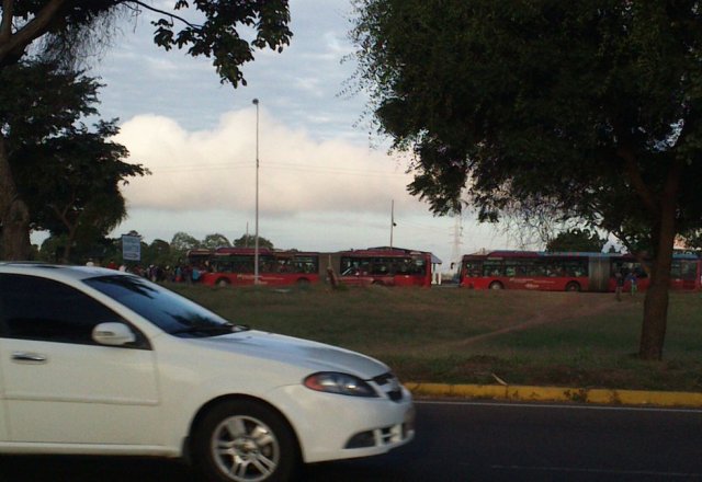 Foto: Protesta por falta de transporte en San Félix / Cortesía