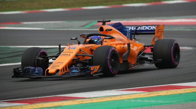 F1 Formula One - Formula One Test Session - Circuit de Barcelona Catalunya, Montmelo, Spain - February 26, 2018 Fernando Alonso of McLaren during testing REUTERS/Albert Gea