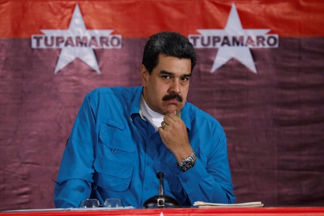 Venezuela's President Nicolas Maduro attends an event with supporters in Caracas, Venezuela February 3, 2018. REUTERS/Marco Bello