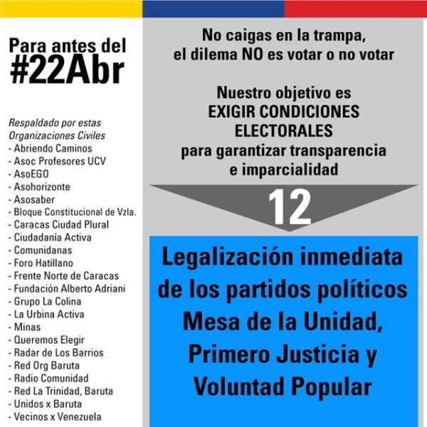 20 ongs elevaron a la ONU petición de elecciones libres en Venezuela