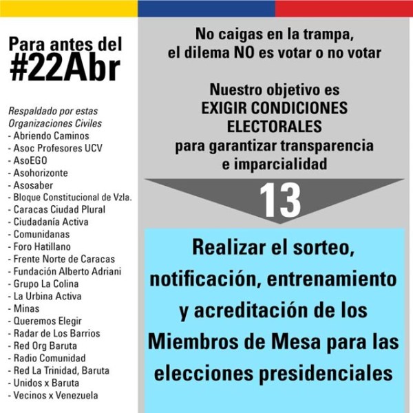 20 ongs elevaron a la ONU petición de elecciones libres en Venezuela