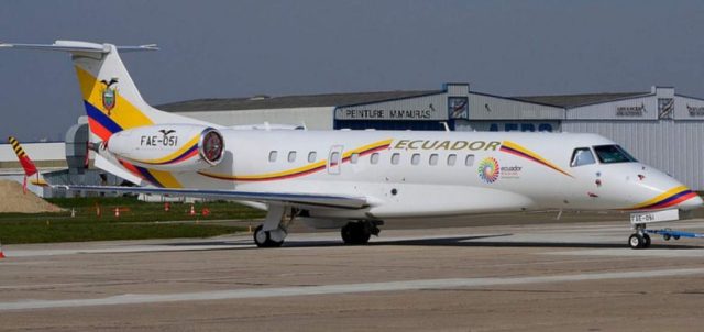 Avión presidencial de Ecuador. Foto:UNIVERSITAM