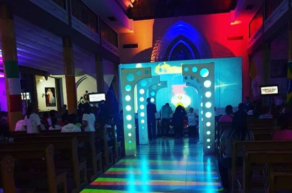 Foto: Un homenaje al éxodo venezolano en la iglesia de San Jacinto de Maracay / Cortesía