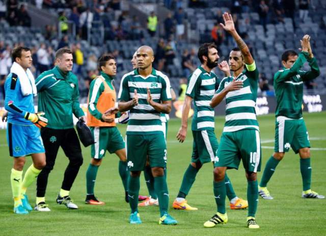 Jugadores del Panathinaikos de Atenas. Foto: AFP