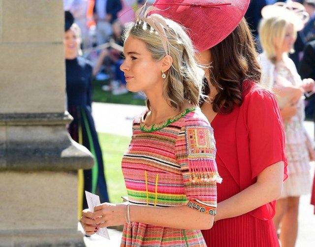 Cressida Bonas arrives for the wedding ceremony of Britain's Prince Harry, Duke of Sussex and US actress Meghan Markle at St George's Chapel, Windsor Castle, in Windsor, on May 19, 2018. / AFP PHOTO / POOL / Ian West