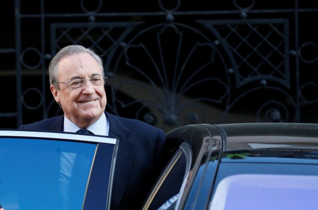 Soccer Football - Champions League Final Preview - Kiev, Ukraine - May 25, 2018   Real Madrid president Florentino Perez leaves the team hotel   REUTERS/Valentyn Ogirenko