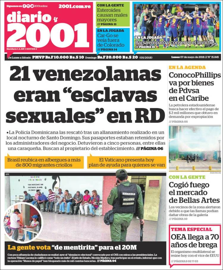 Portadas de este lunes 7 de mayo de 2018