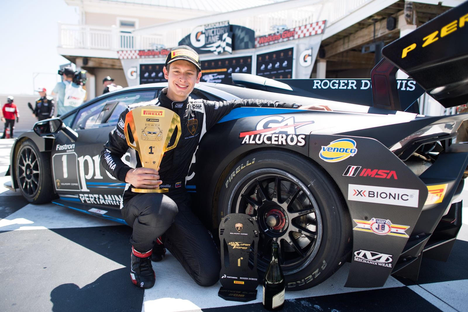 Jonathan Cecotto se subió a lo más alto del podio en Watkins Glen