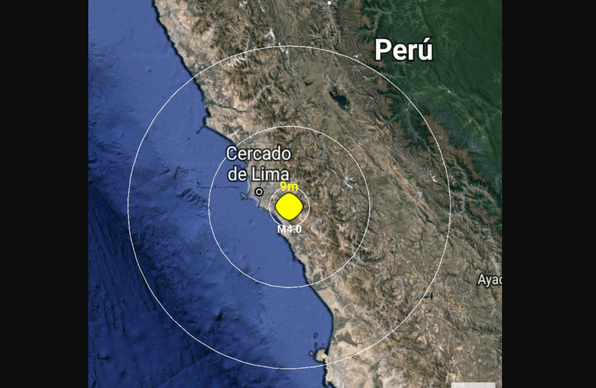 Un sismo de magnitud 4 se siente en Lima