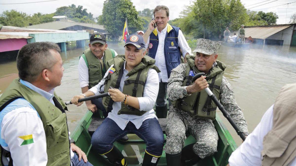 Agarra ejemplo Nicolás: Iván Duque visitó zonas afectadas por las lluvias en Puerto Carreño (Fotos)