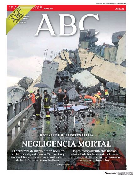 Portadas de la prensa internacional de este miércoles 15 de agosto de 2018