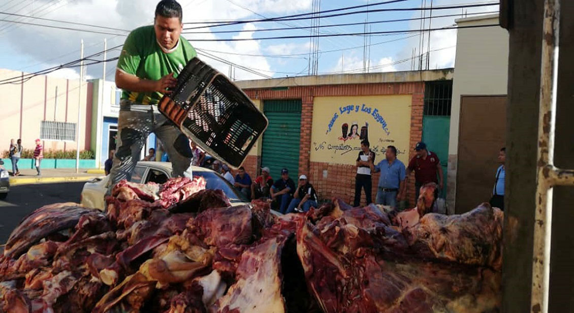 Nueve reses se pudrieron en Upata tras ser retenidas por la policía estatal