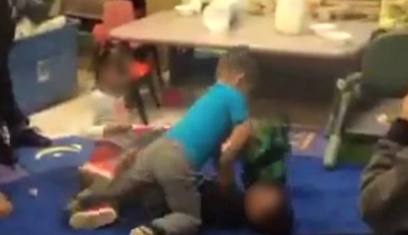 Maestras organizaron un “club de pelea” con niños de  preescolar (video)