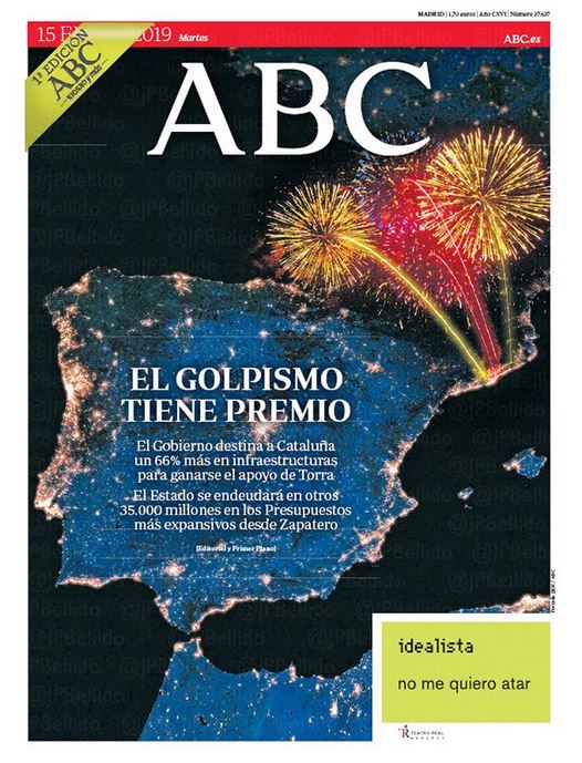 Portadas de la prensa internacional de este martes 15 de enero de 2019