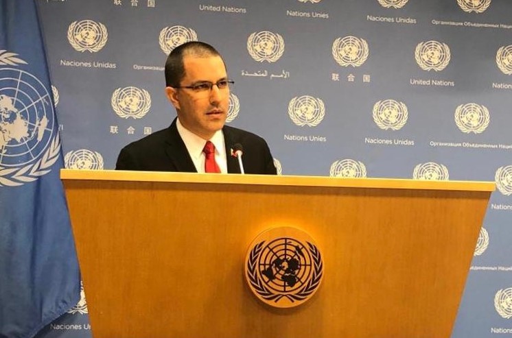 Arreaza denunció en la ONU un “intento de golpe de Estado de EEUU a Venezuela”