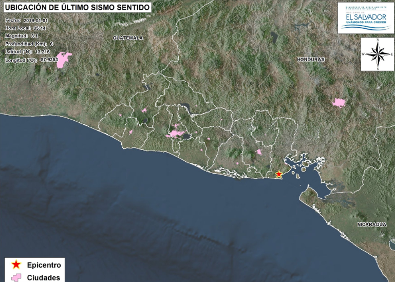 Sismo de 3,1 sacude El Salvador sin víctimas