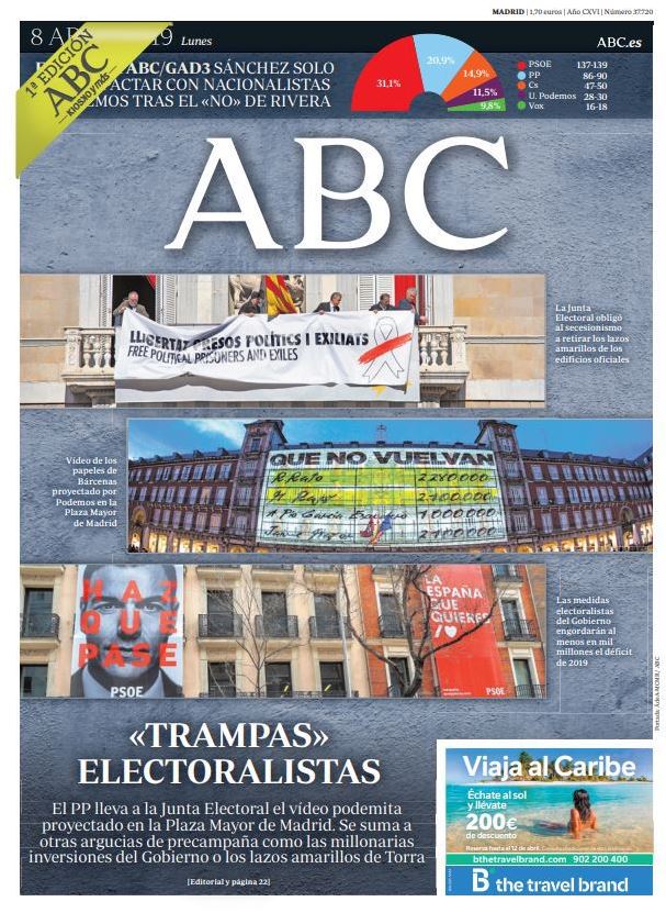 Portadas de la prensa internacional de este lunes #8Abr