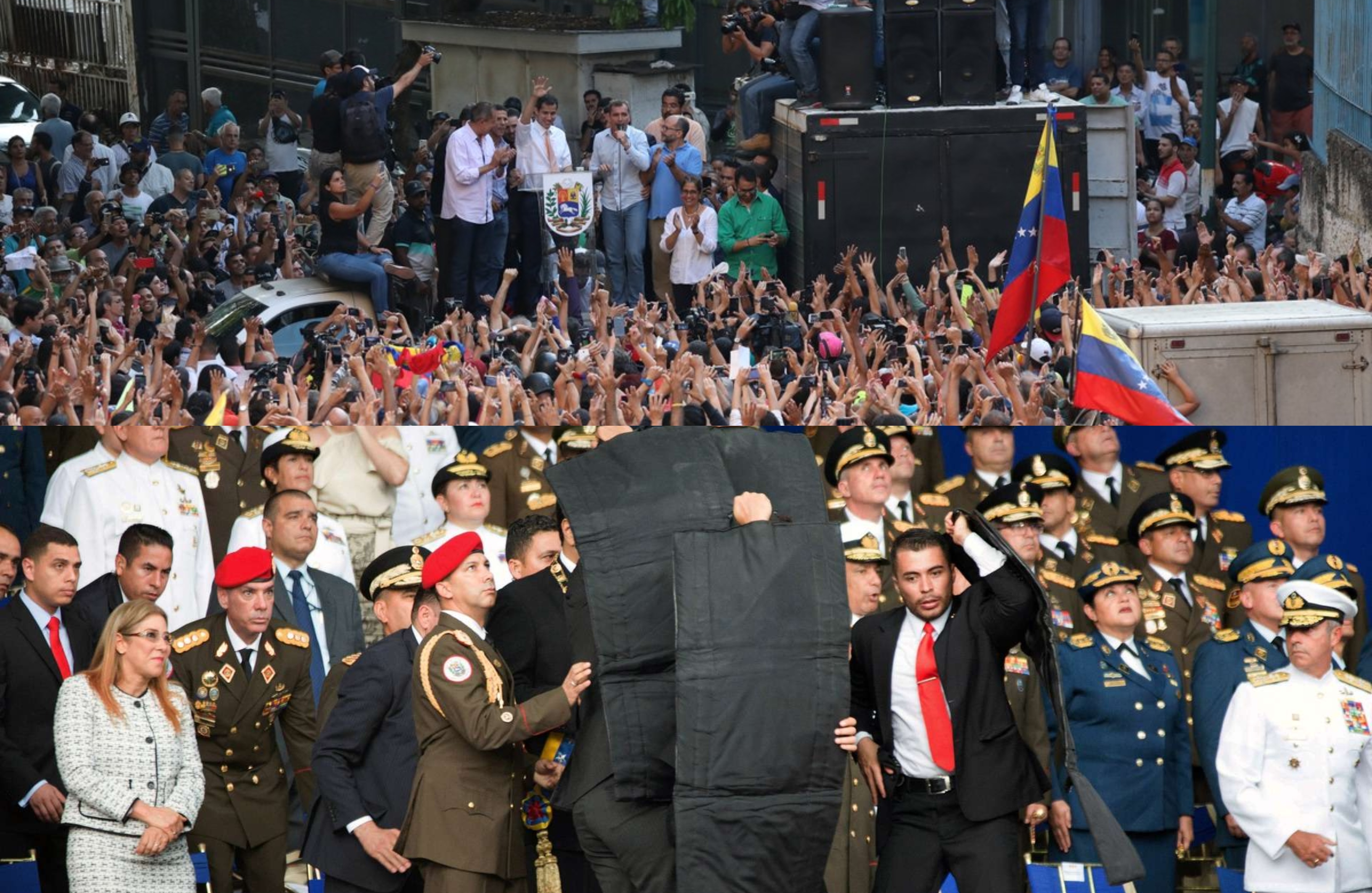 VIDEO VIRAL: La reacción de Guaidó a un ataque vs Maduro y su anillo de seguridad