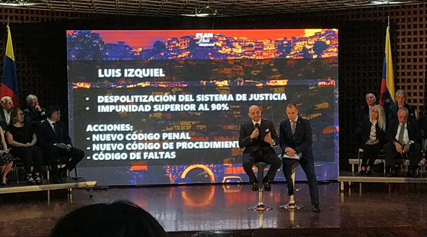 El código penal venezolano debe ser reformado, dice Luis Izquiel durante presentación del Plan País