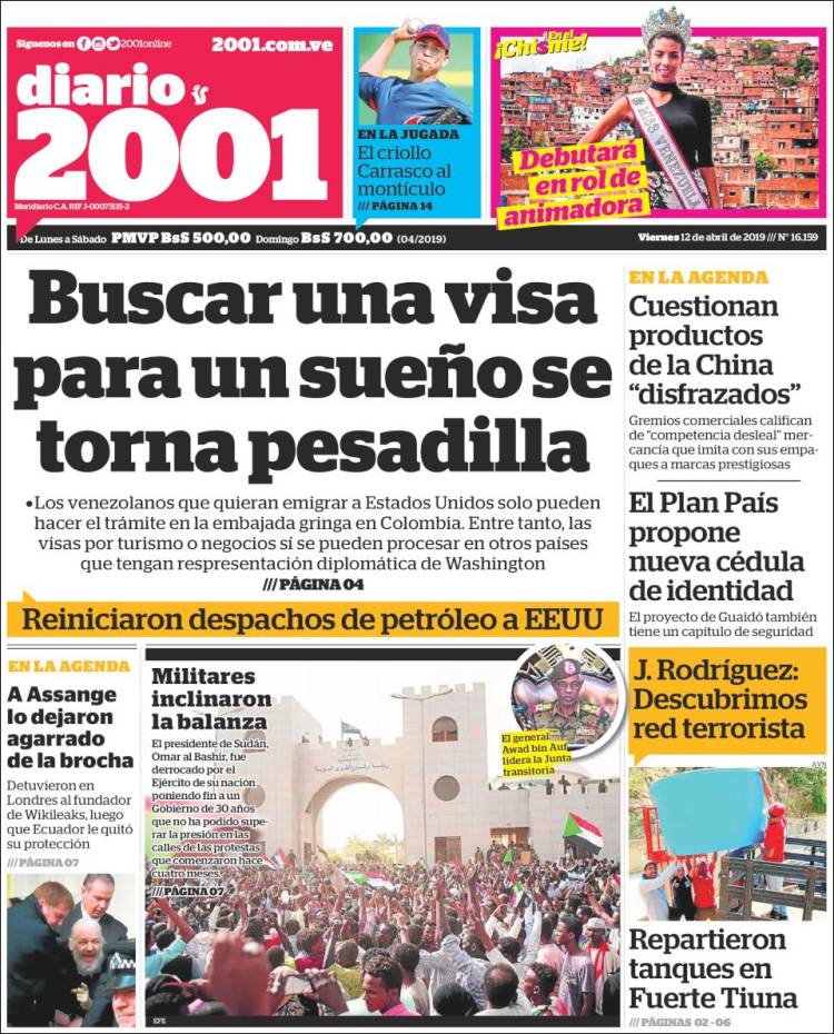 Portadas de este viernes 12 de abril de 2019