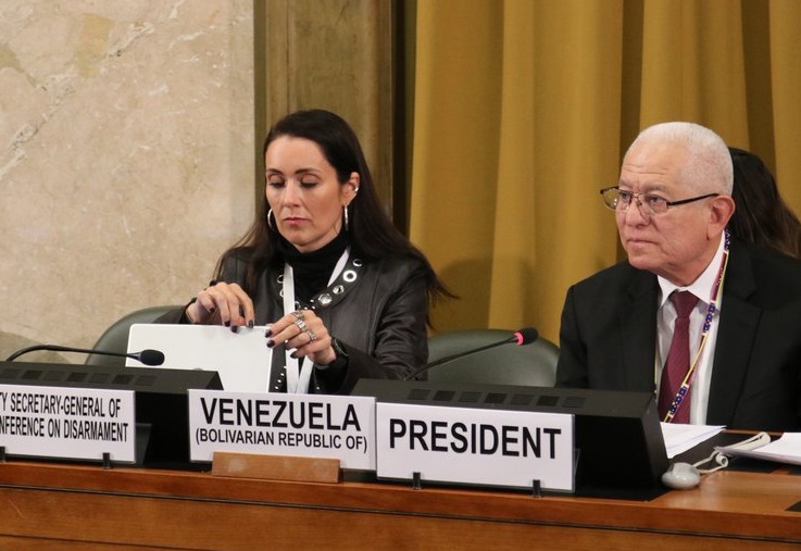 LA FOTO: Así estaba la sala de la Conferencia de Desarme en la ONU mientras hablaba Jorge Valero #28May