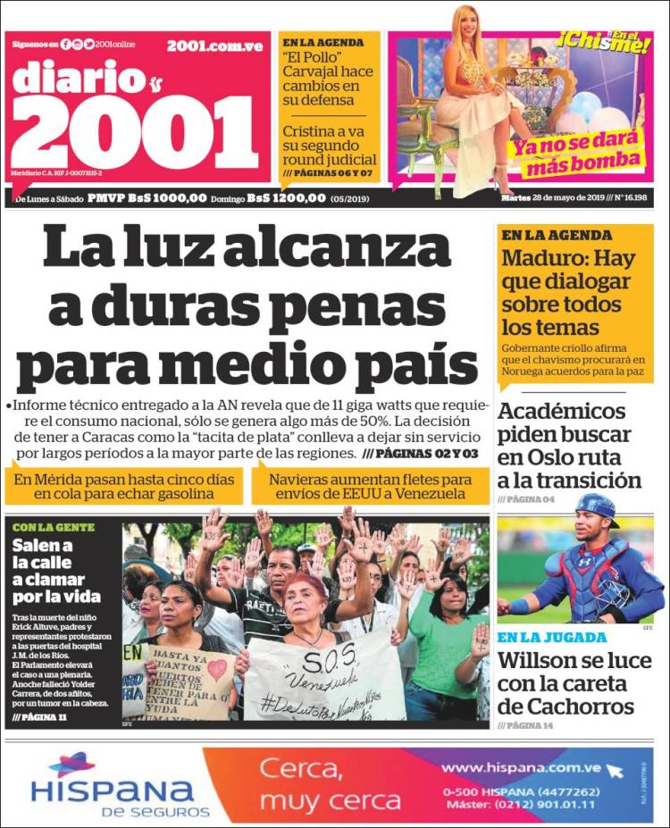 Portadas de este martes 28 de mayo de 2019