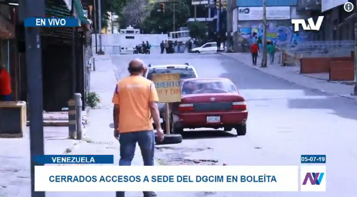 Esbirros del régimen mantienen cerrado accesos a la sede del Dgcim (VIDEO) #5Jul