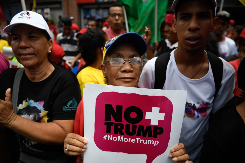 El chavismo intenta levantar la bandera del nacionalismo en actos contra Trump