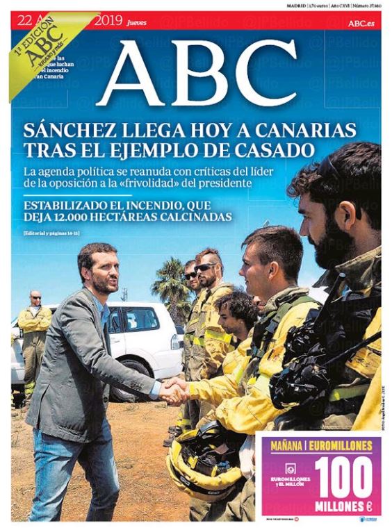 Portadas de la prensa internacional de este jueves 22 de agosto de 2019