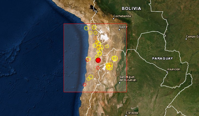 Fuerte sismo de magnitud 5 sacude a Chile