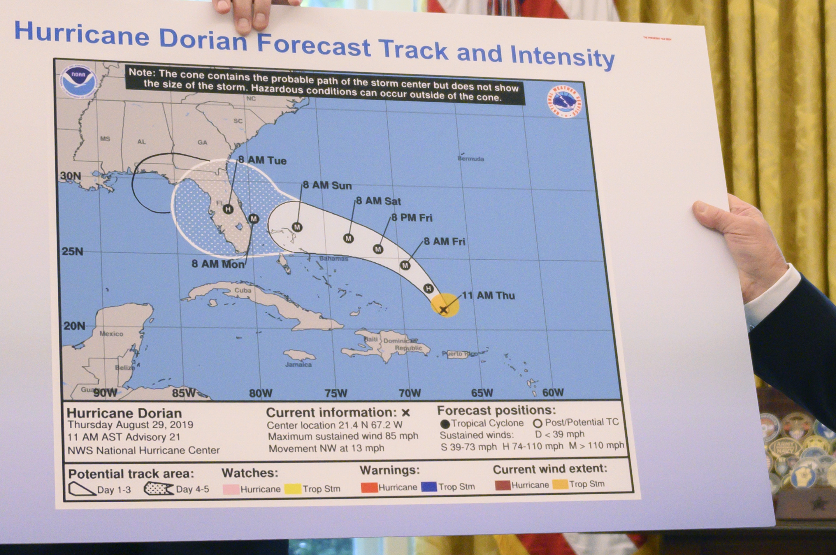 Huracán Dorian golpea la costa este de EEUU tras destrozar las Bahamas