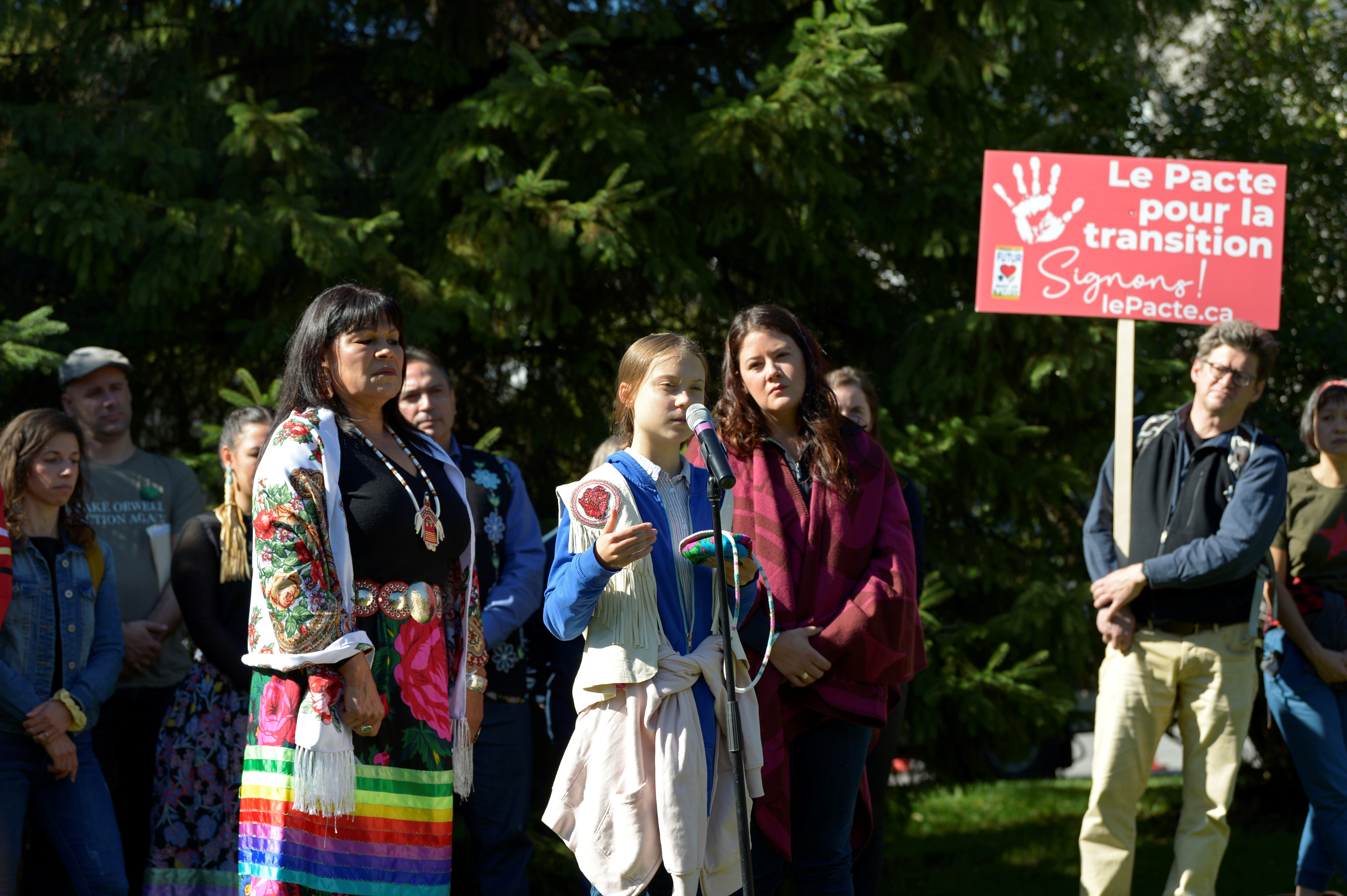 Greta Thunberg lideró una gigante manifestación contra el cambio climático en Montreal