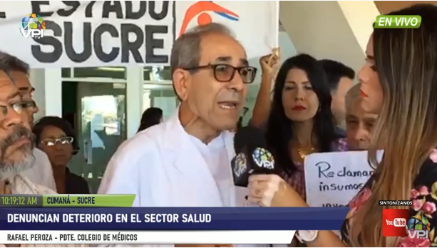 Trabajadores del sector salud en Cumaná protestan por el deterioro de los centros médicos #5Nov