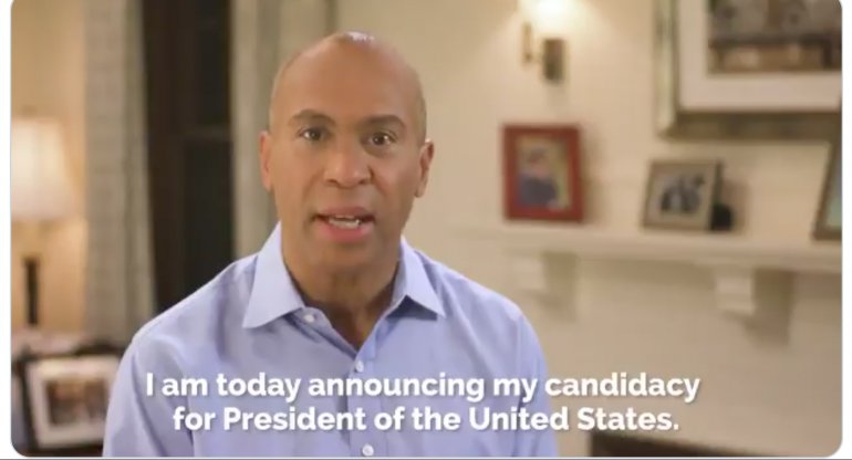 Deval Patrick anuncia campaña presidencial para 2020