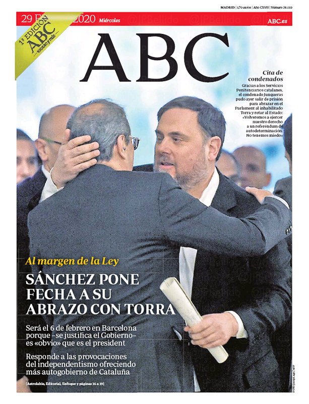 Portadas de la prensa internacional de este miércoles 29 de enero de 2020