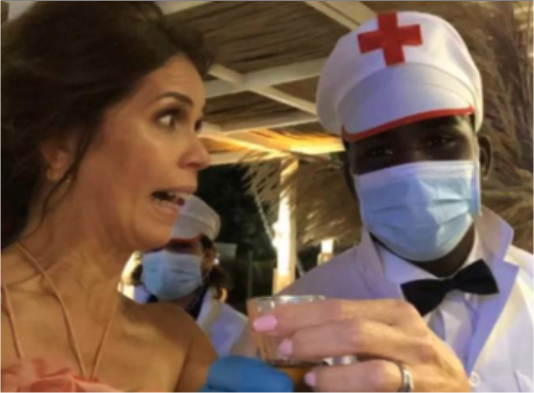 La boda con temática del coronavirus terminó con un montón de contagiados (FOTO)