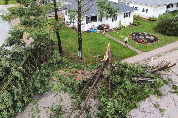 Un rara tormenta deja a 1,1 millones de personas sin electricidad en Chicago