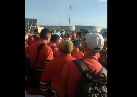 Trabajadores de Petropiar en Anzoátegui exigen sueldos dignos, bonos y restitución del seguro (VIDEO)